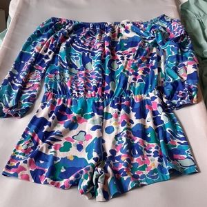 Lily Pulitzer Lana off the shoulder romper S